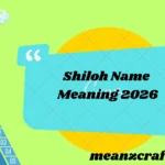 Shiloh Name Meaning 2026