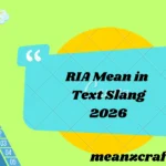 RIA Mean in Text Slang 2026