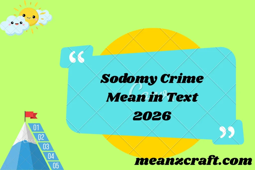 Sodomy Crime Mean in Text 2026