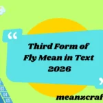 Third Form of Fly Mean in Text 2026