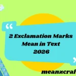 2 Exclamation Marks Mean in Text 2026