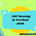 IMU Meaning in Text Real 2026