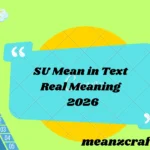 SU Mean in Text Real Meaning 2026